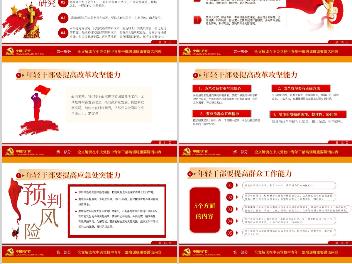 红色简洁中青年干部培训班讲话年轻干部要想干事能干事干成事党课PPT 红色简洁中青年干部培训班讲话年轻干部要想干事能干事干成事党课PPT