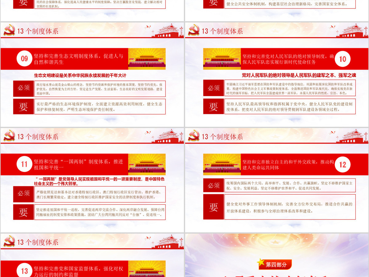 原创学习解读十九届四中全会会议公报党课PPT 原创学习解读十九届四中全会会议公报党课PPT