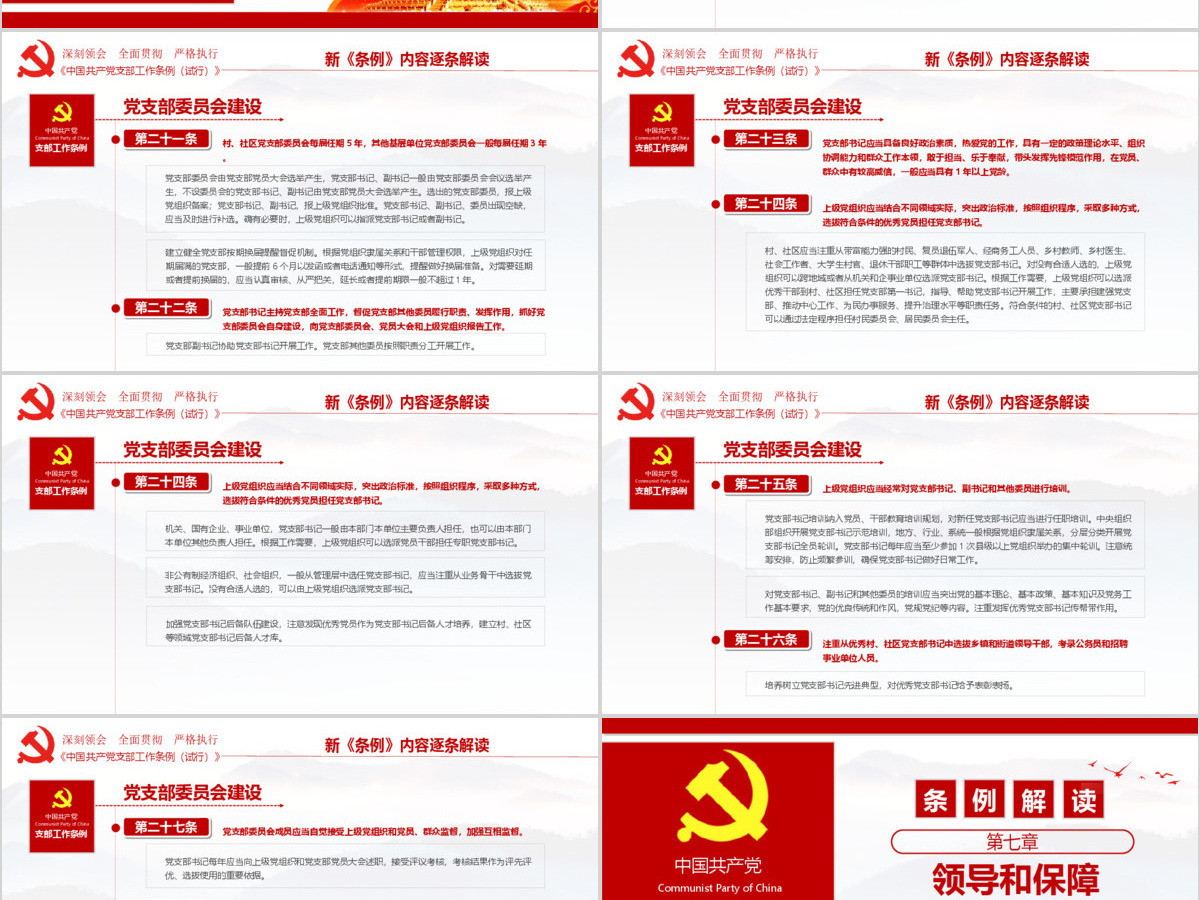 原创2018党支部工作条例党建党政党课党员-版权可商用