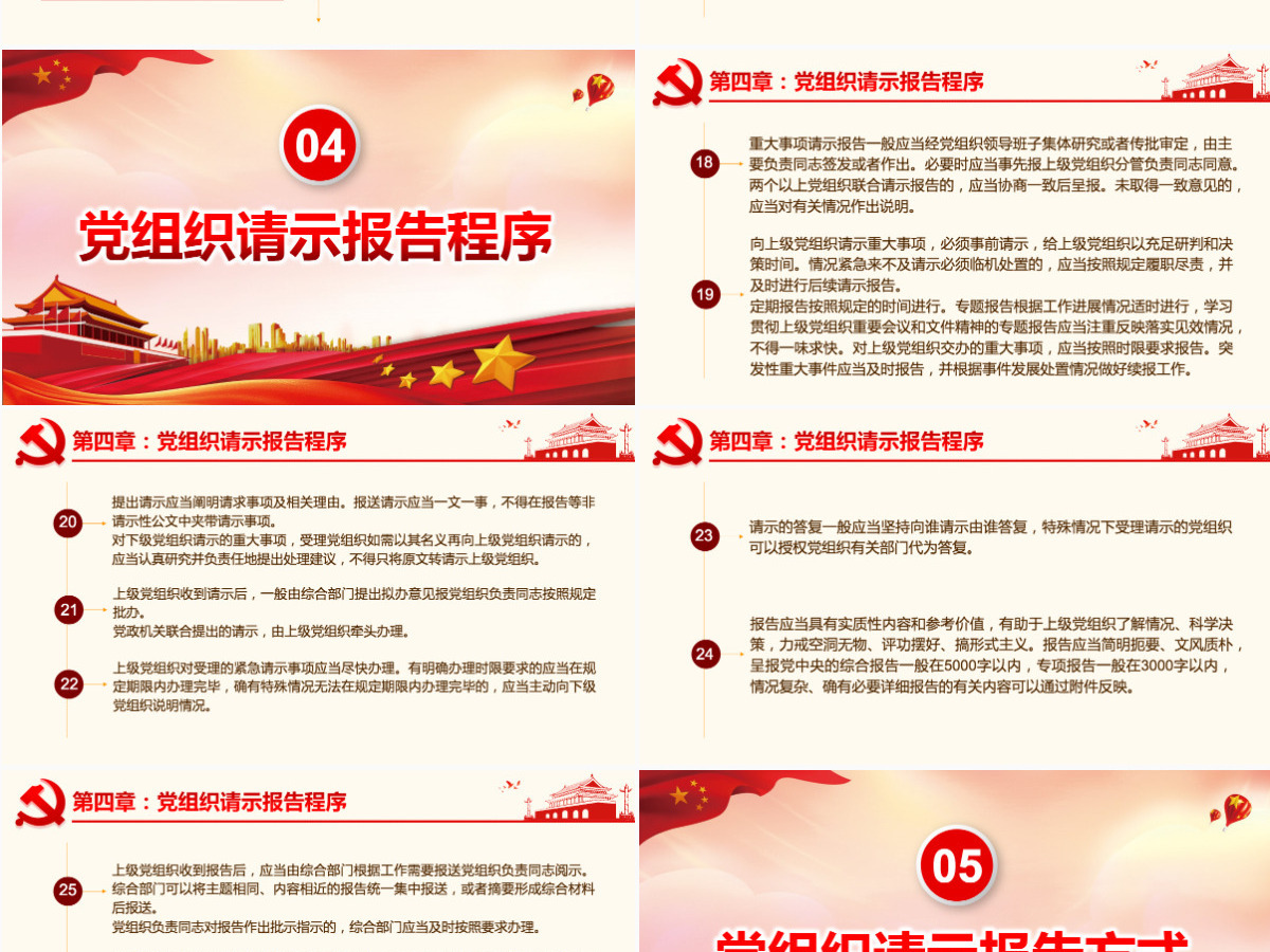原创中国共产党重大事项请示报告条例解读PPT-版权可商用含讲稿 原创中国共产党重大事项请示报告条例解读PPT-版权可商用含讲稿