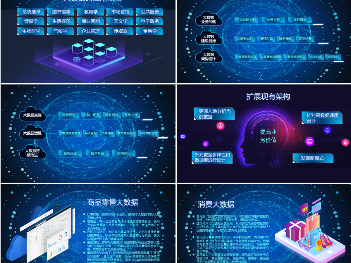 2023互联网大数据云计算科技商务ppt模板