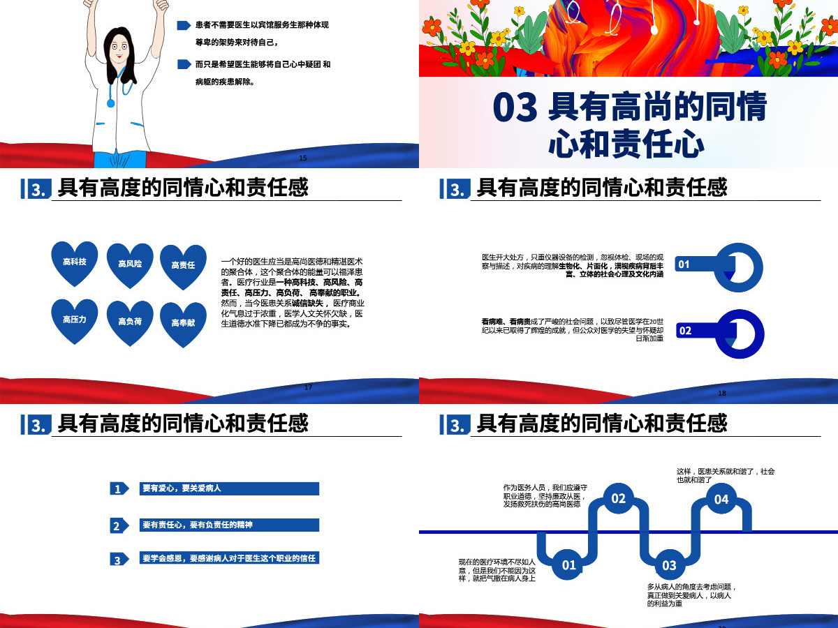 中国医师节如何做一名好医生PPT模板 中国医师节如何做一名好医生PPT模板