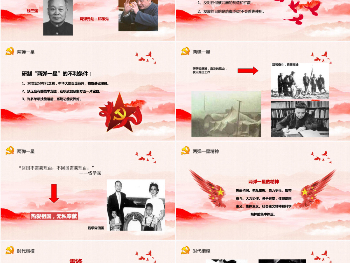 简洁党建风两弹一星精神专题党课PPT 简洁党建风两弹一星精神专题党课PPT