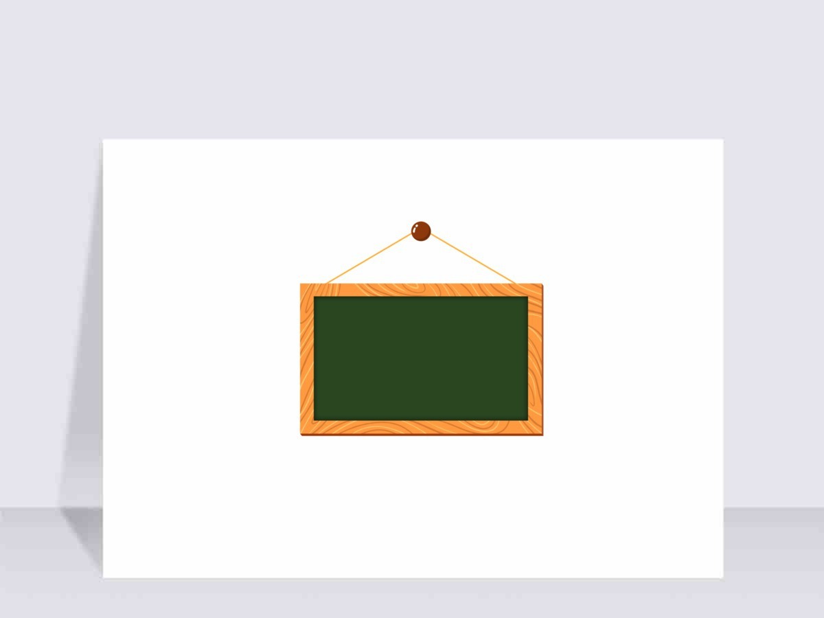 墨绿色卡通可爱小黑板标签 墨绿色卡通可爱小黑板标签