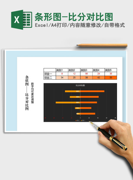 2021年条形图-比分对比图