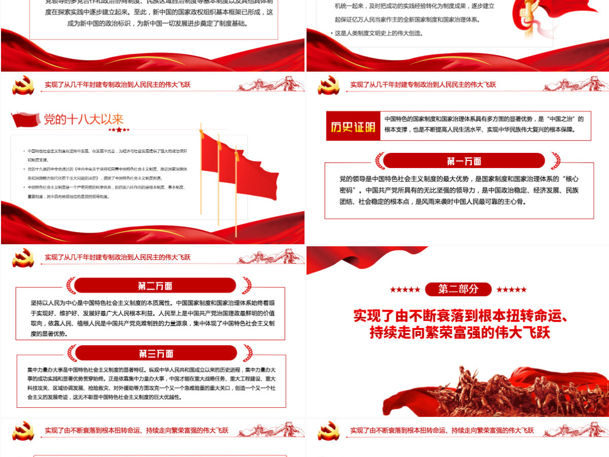 中国共产党最有理由自信党的百年光辉历程和历史贡献红色党建风以实际行动成绩和优异成绩迎接党的二十大胜利召开专题课件模板PPT