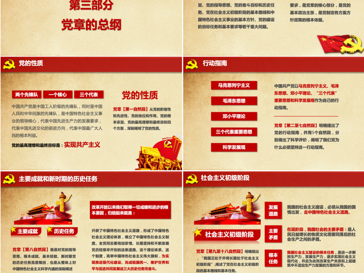 中国共产党新党章学习ppt党课学习教育