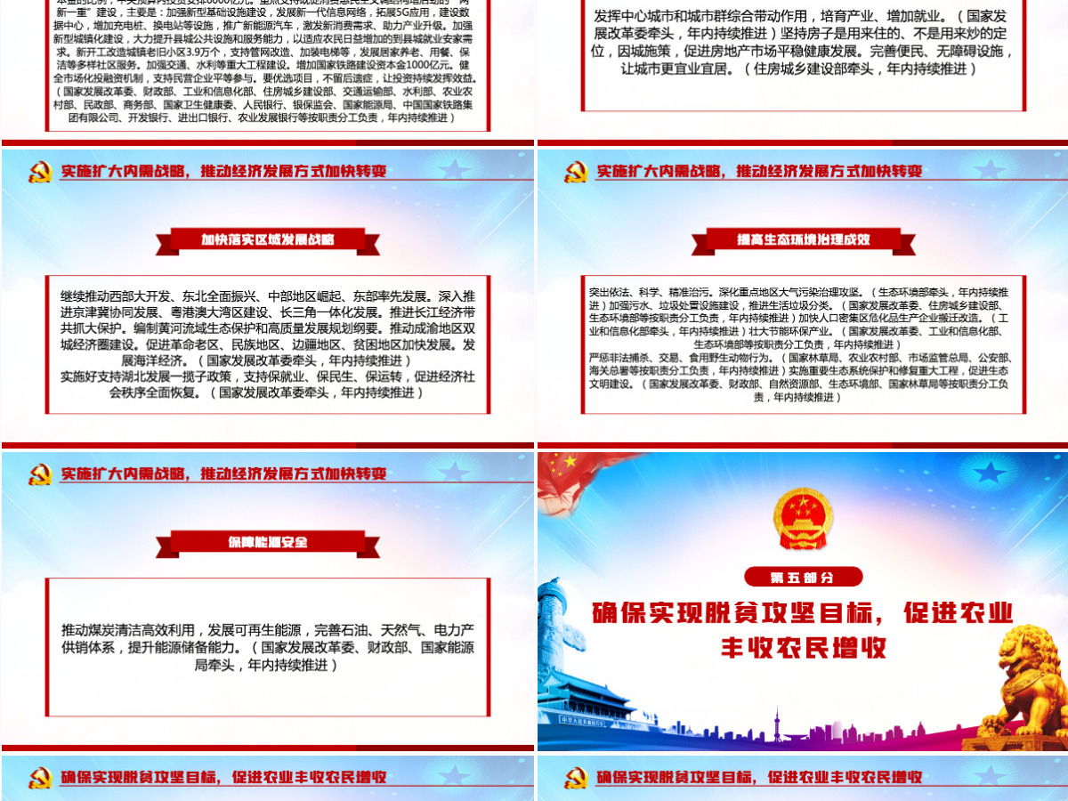 落实2020两会重点工作部门分工的意见PPT 落实2020两会重点工作部门分工的意见PPT