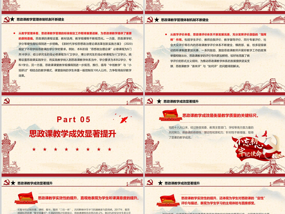 党的十八大以来思政课教学质量建设成就述评党政风党员干部学习教育专题党课PPT-含讲稿 党的十八大以来思政课教学质量建设成就述评党政风党员干部学习教育专题党课PPT-含讲稿