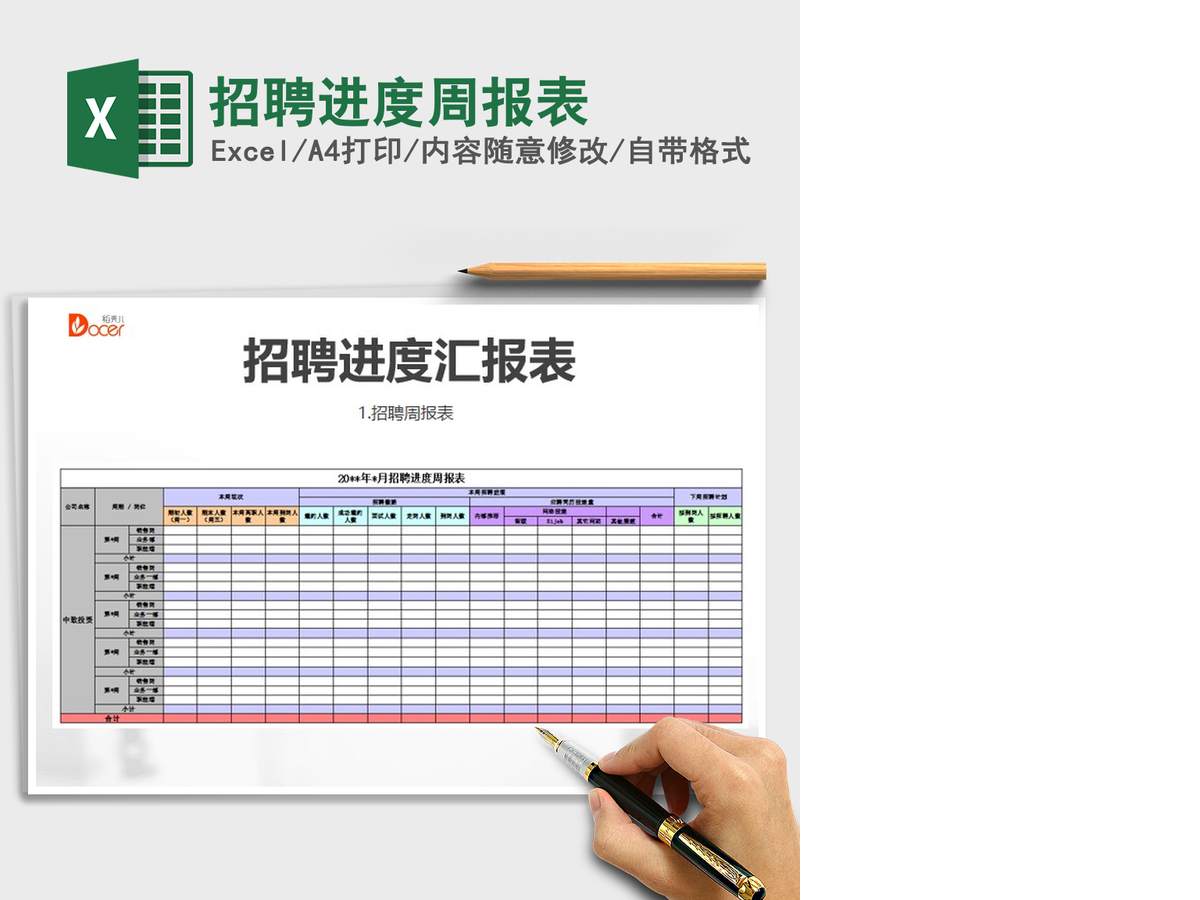 2021年招聘进度周报表 2021年招聘进度周报表