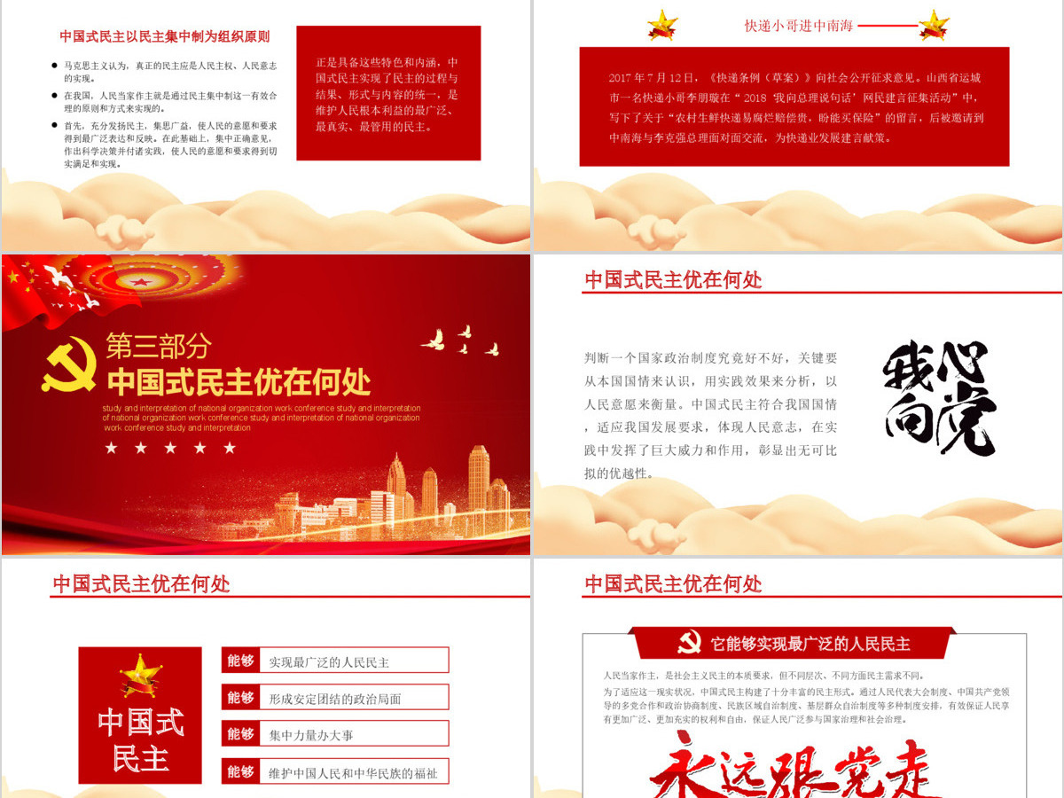 党政党建党课中国式民主为什么符合国情主题PPT模板 党政党建党课中国式民主为什么符合国情主题PPT模板