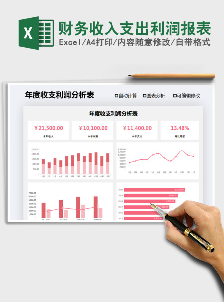 2021年财务收入支出利润报表