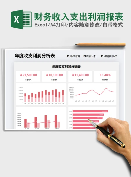 2021年财务收入支出利润报表