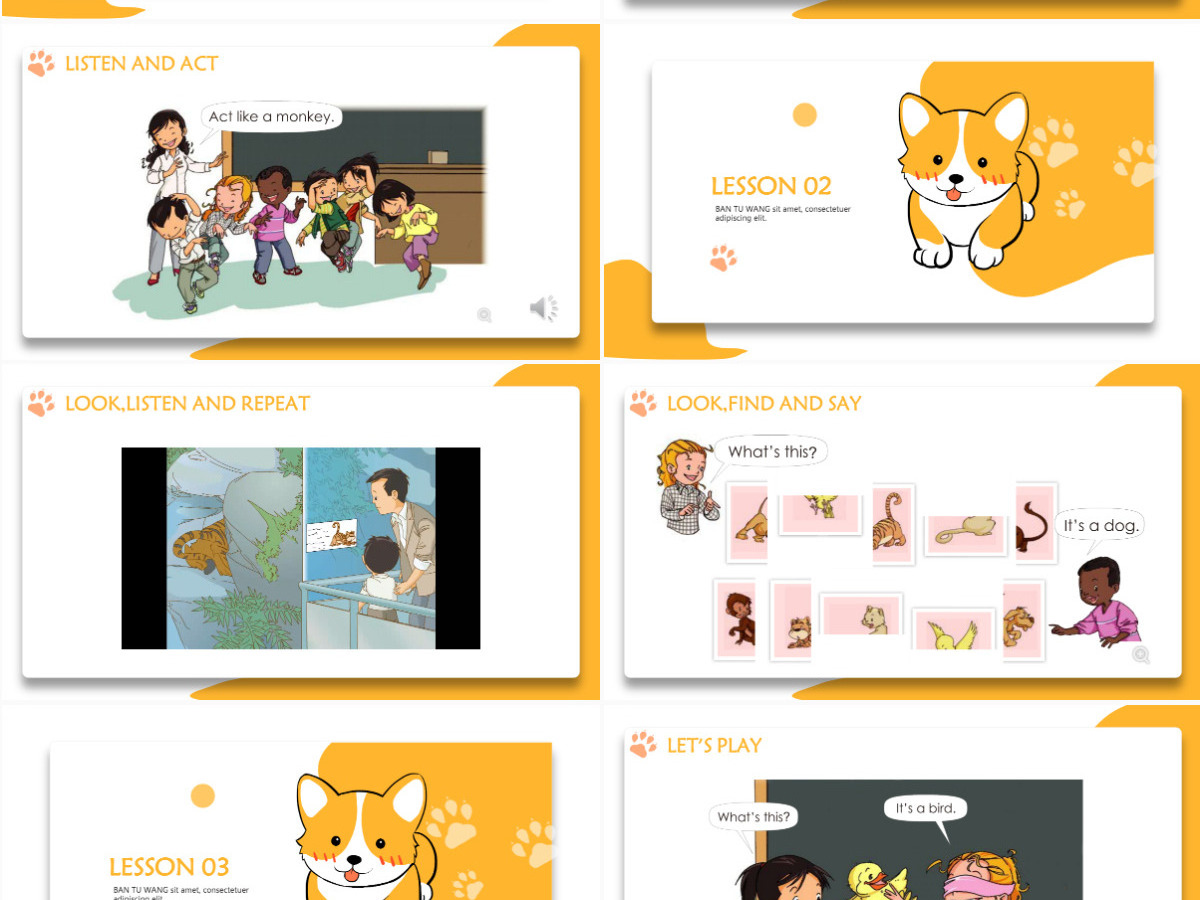 人教版小学一年级英语上册第三课：animals（含配套教案）课件PPT