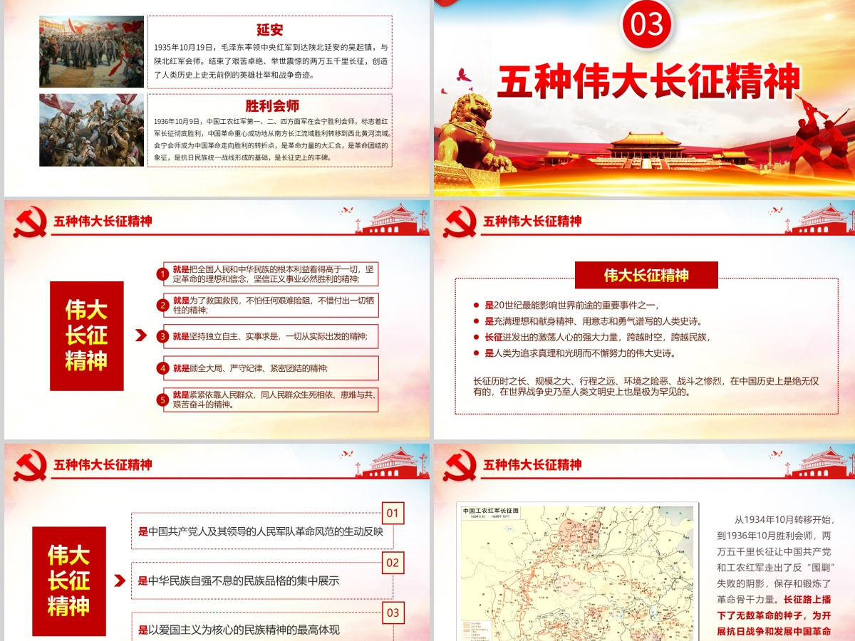 纪念长征胜利85周年弘扬伟大长征精神PPT-含讲稿