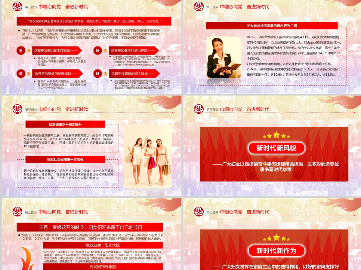 原创中国妇女十二大会议精神解读全国妇联PPT-版权可商用