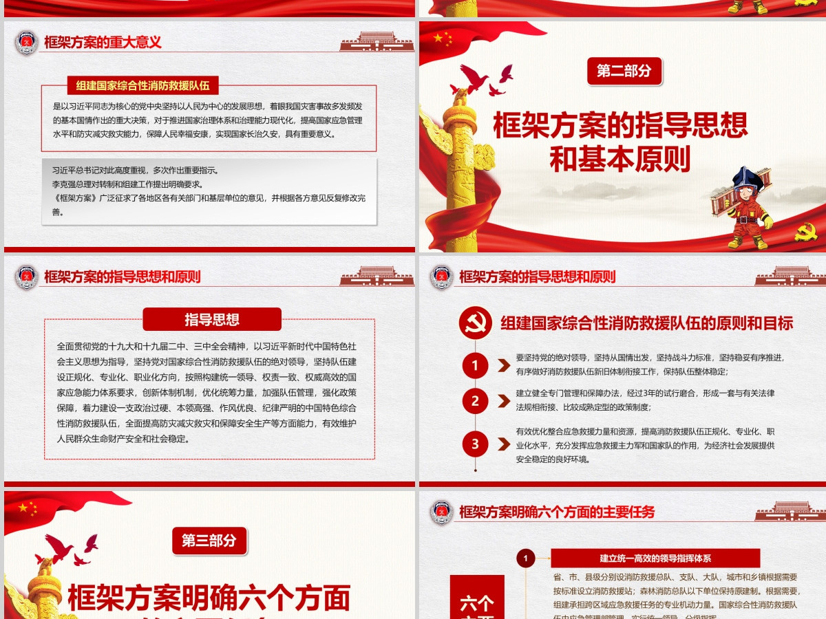 原创组建国家综合性消防救援队伍框架方案消防部队改革PPT