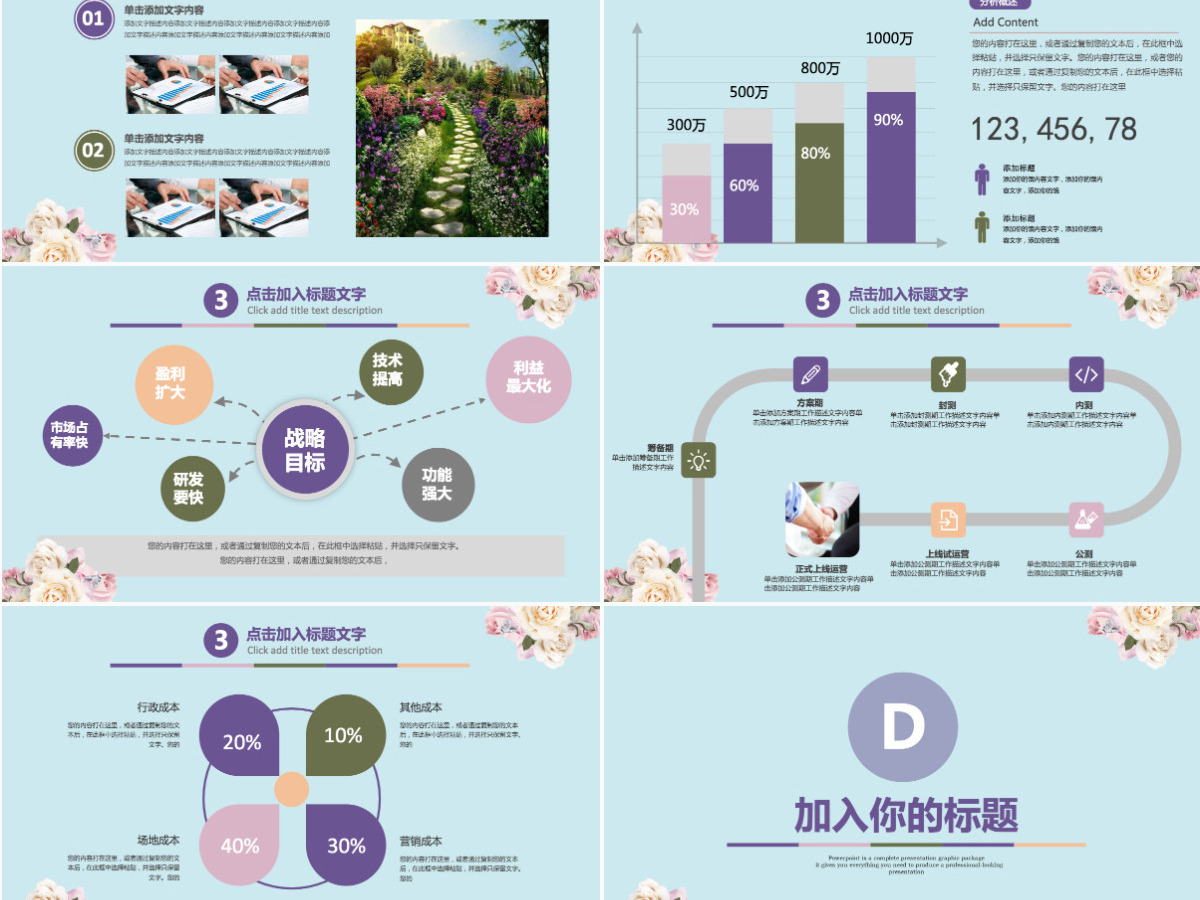 复古花纹年终总结工作计划PPT模板 复古花纹年终总结工作计划PPT模板