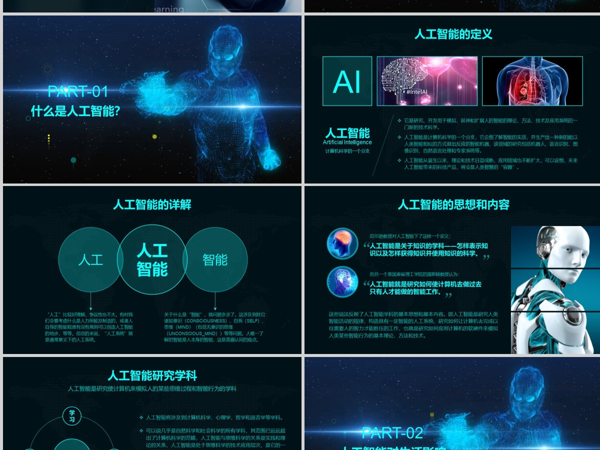 2021AI人工智能PPT模板
