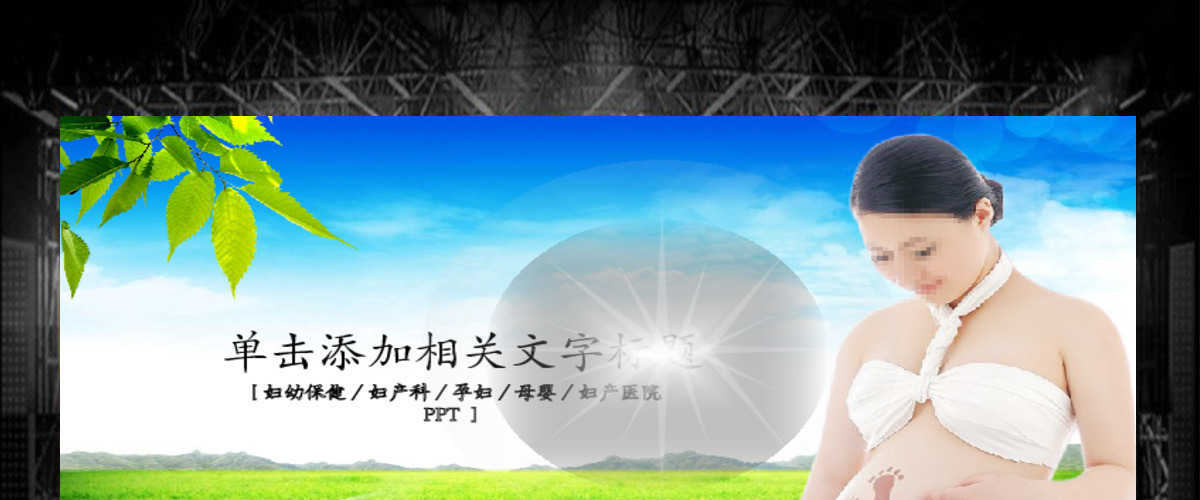保健健康检查计划生育医院孕妇PPT模板幻灯片