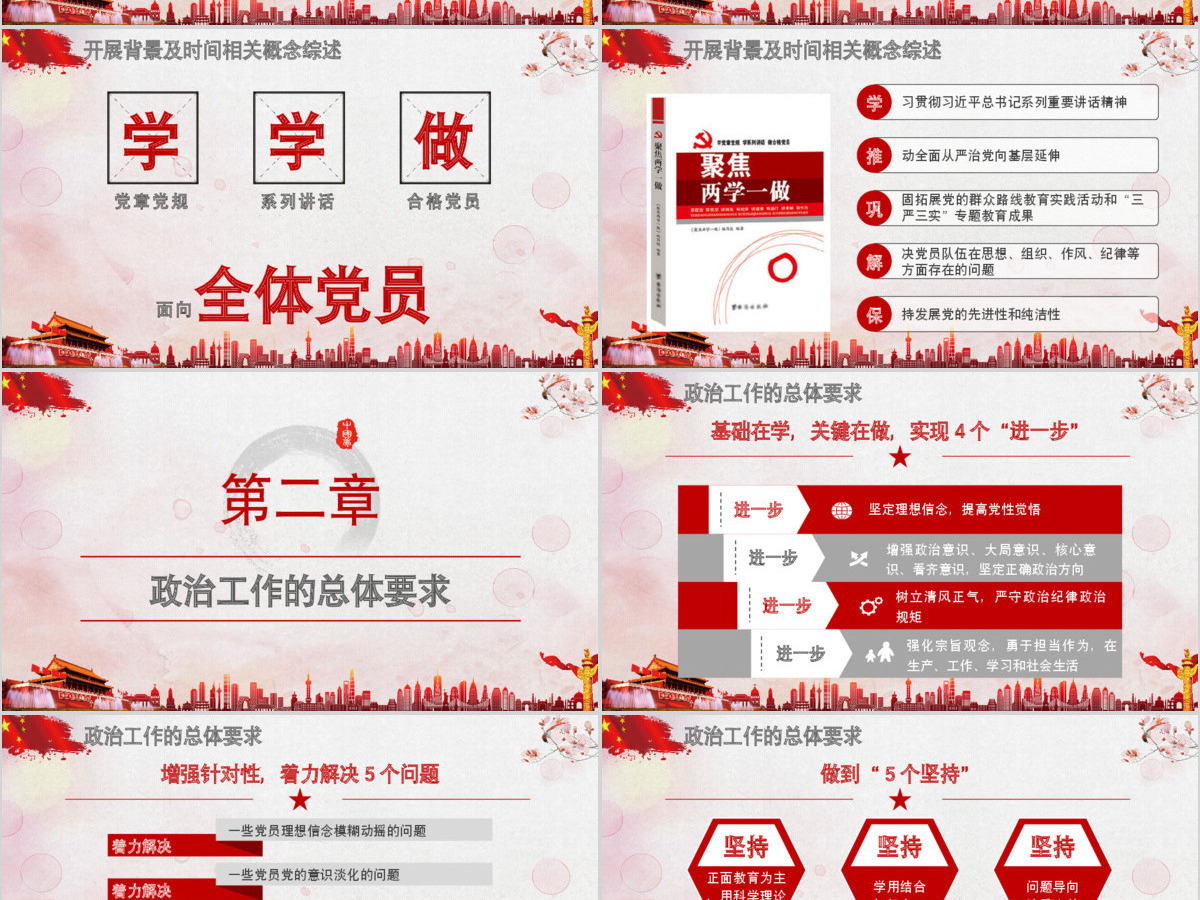 红色党政机关军队部队十九大PPT模板 红色党政机关军队部队十九大PPT模板