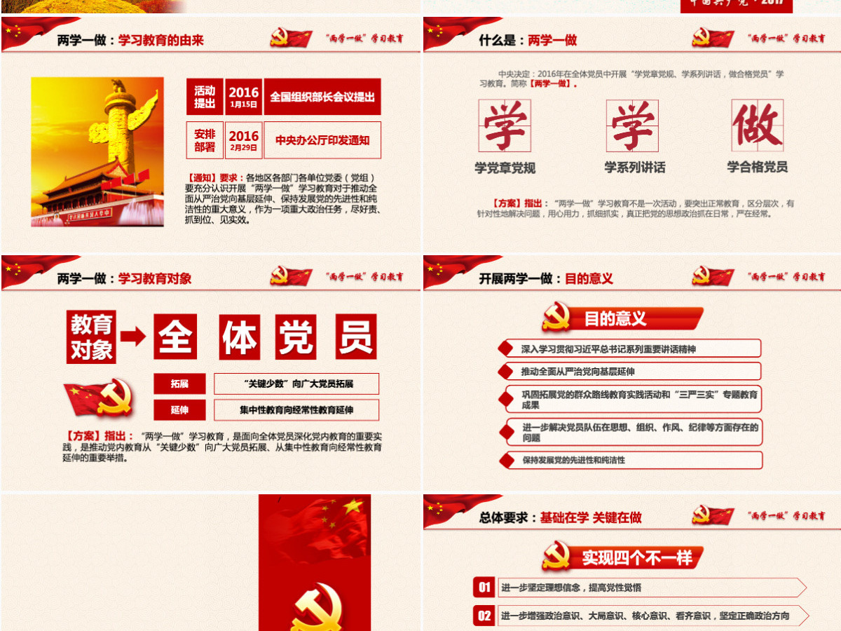 两学一做学习教育ppt宣讲课件 两学一做学习教育ppt宣讲课件