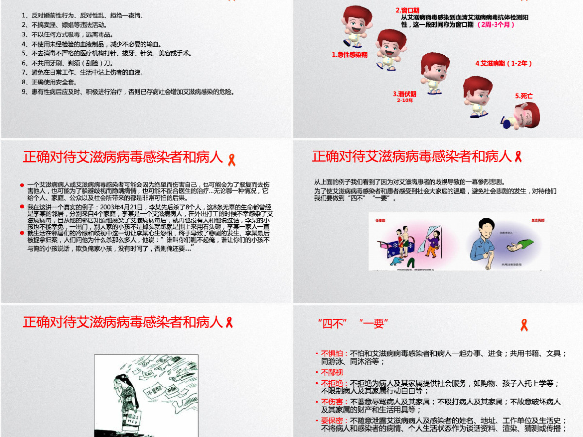 2021世界艾滋病日PPT模板含详细内容