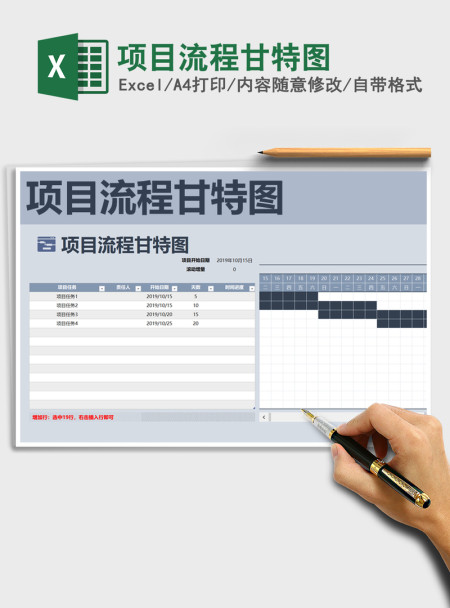 2021年项目流程甘特图