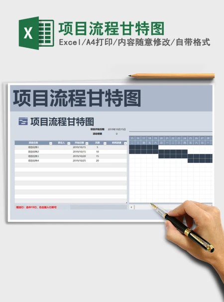 2021年项目流程甘特图
