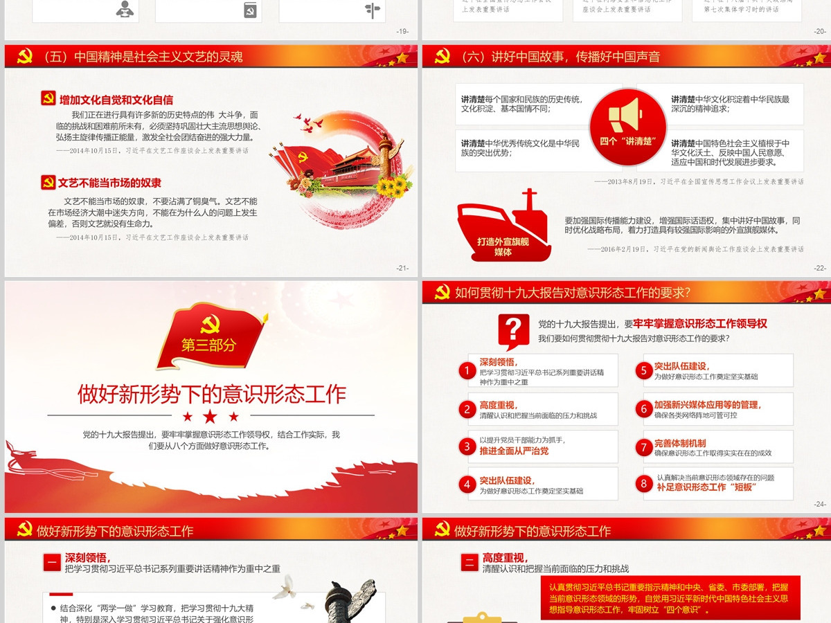 学习贯彻新时代意识形态工作党课学习PPT-含讲稿