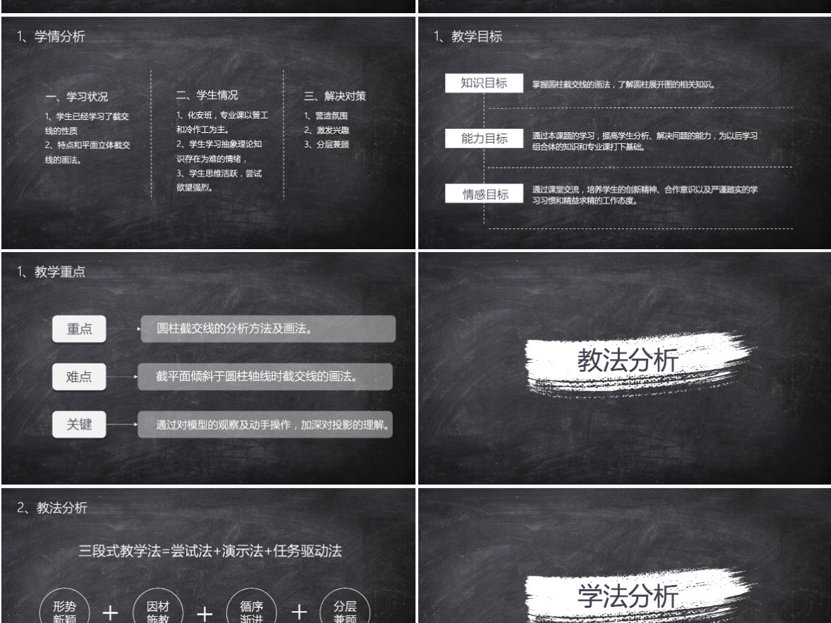 教师通用说课PPT模板幻灯片