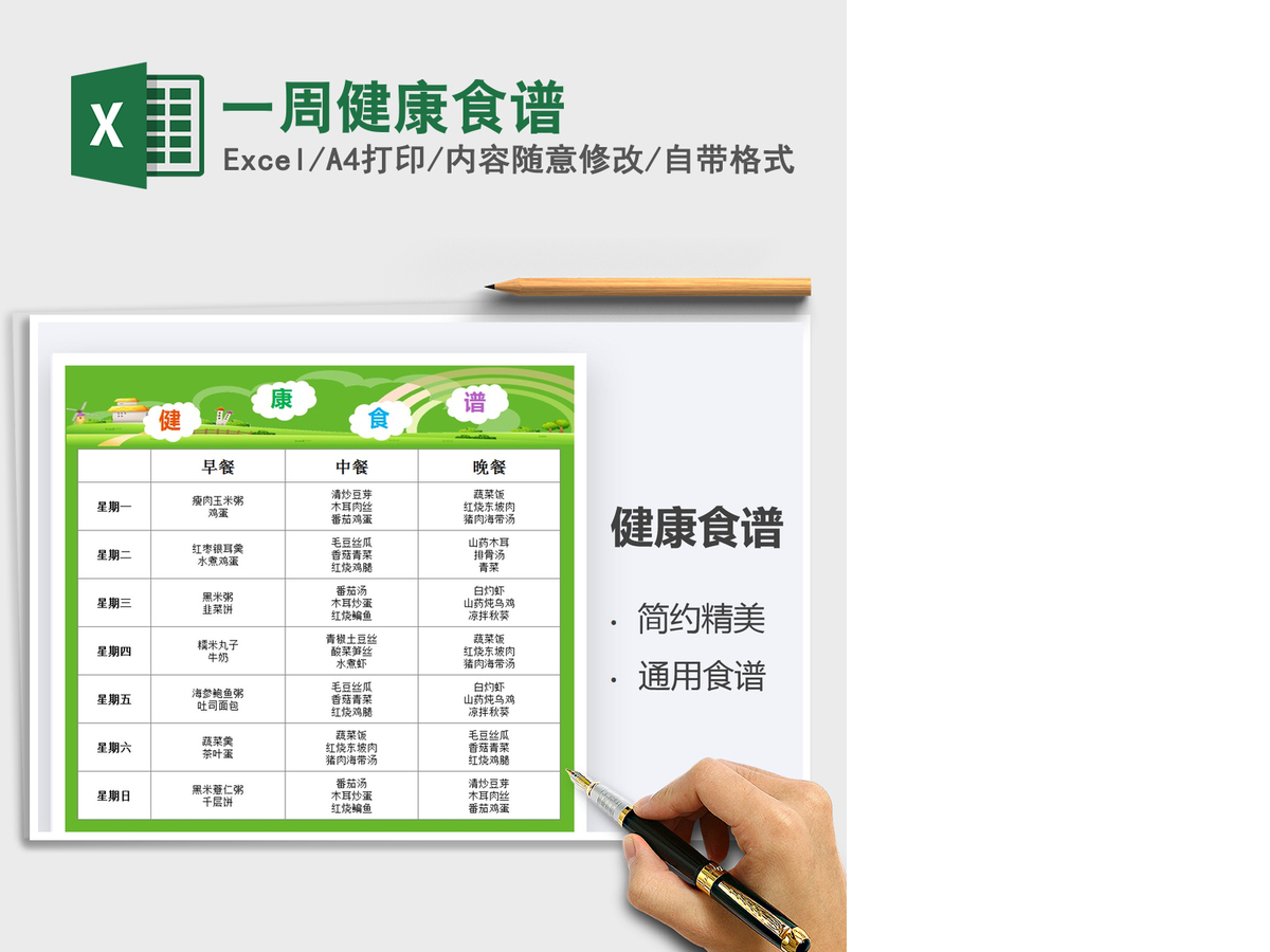 2021年一周健康食谱