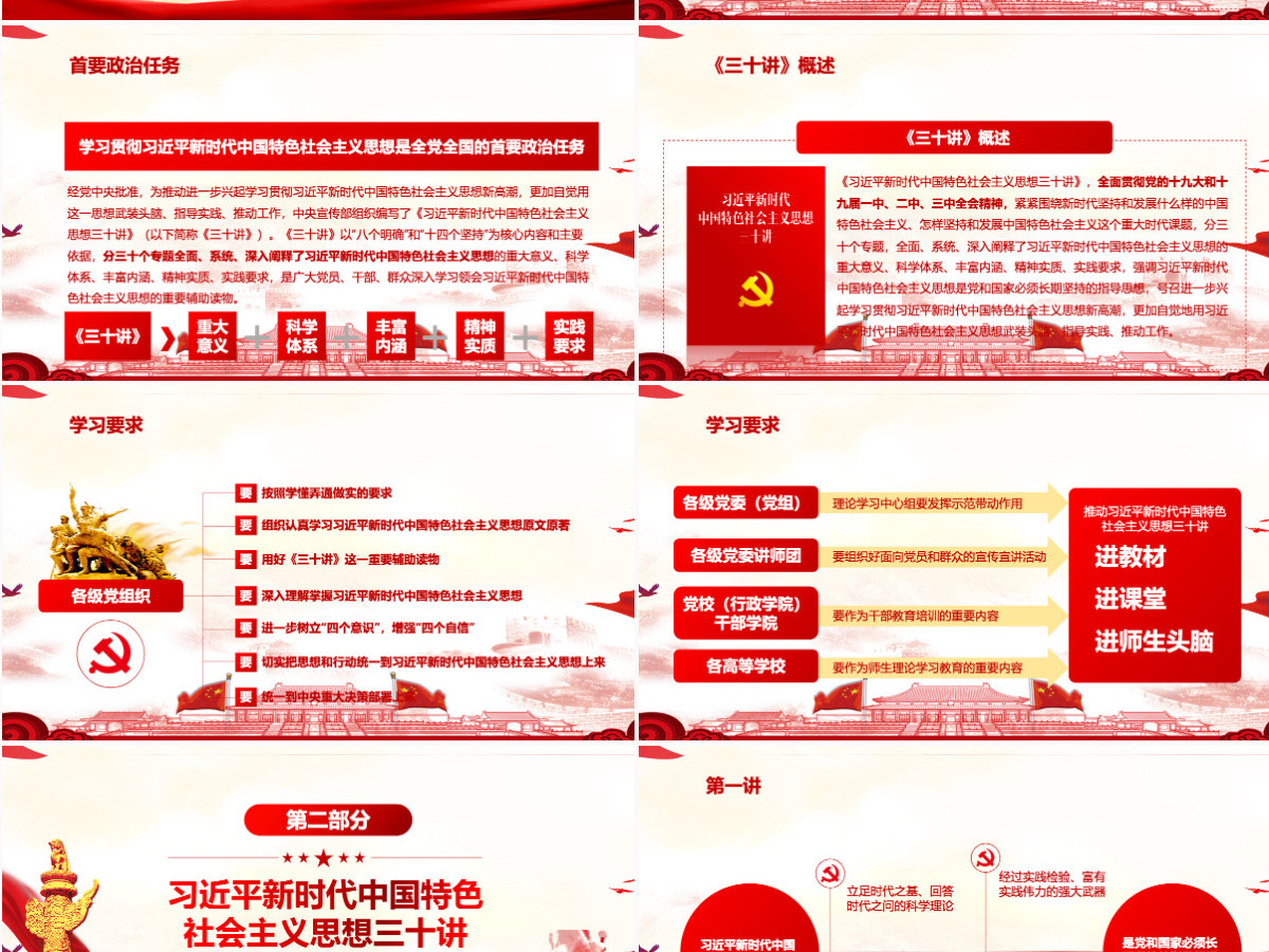 新时代中国特色社会主义思想三十讲PPT--含讲稿 新时代中国特色社会主义思想三十讲PPT--含讲稿