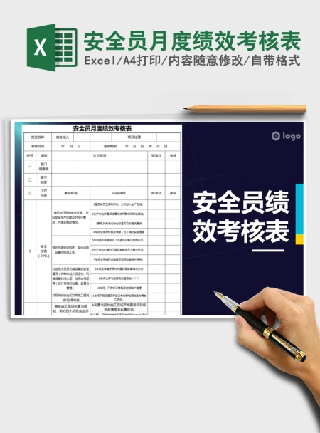 2022年安全员月度绩效考核表免费下载 2022年安全员月度绩效考核表免费下载