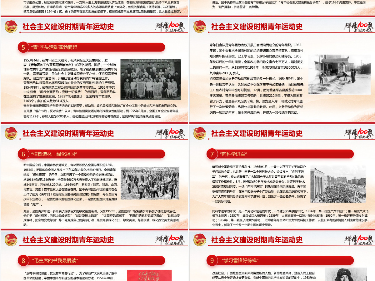 中国青年运动史红色党建风中国共青团成立100周年弘扬五四精神挥洒热血青春专题团课PPT-含讲稿 中国青年运动史红色党建风中国共青团成立100周年弘扬五四精神挥洒热血青春专题团课PPT-含讲稿