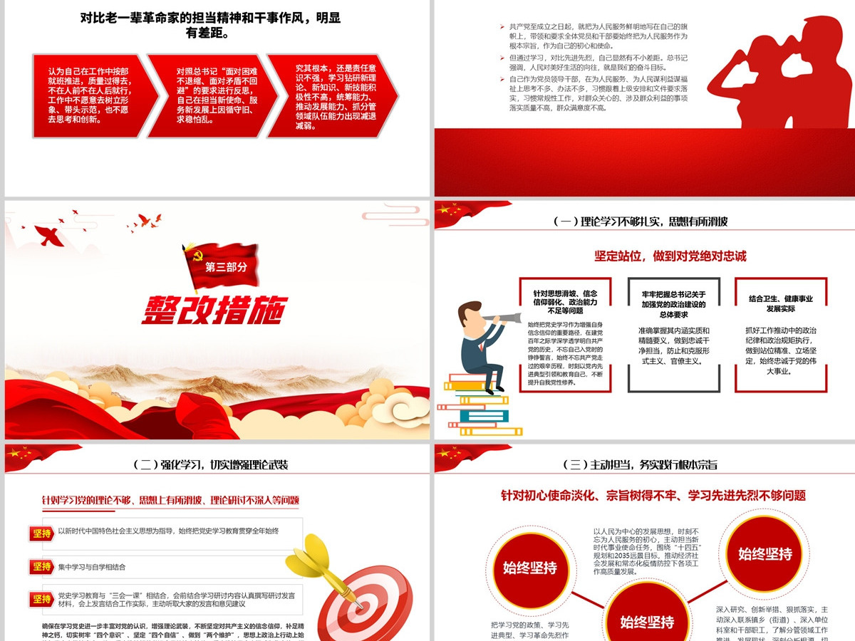 2024党史学习教育专题民主生活会个人对照检查ppt-含讲稿