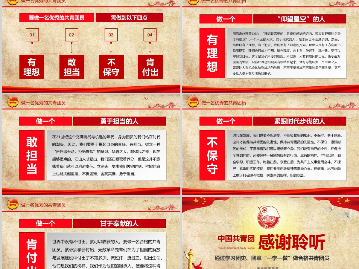 做合格共青团员团史团章一学一做学习PPT 做合格共青团员团史团章一学一做学习PPT