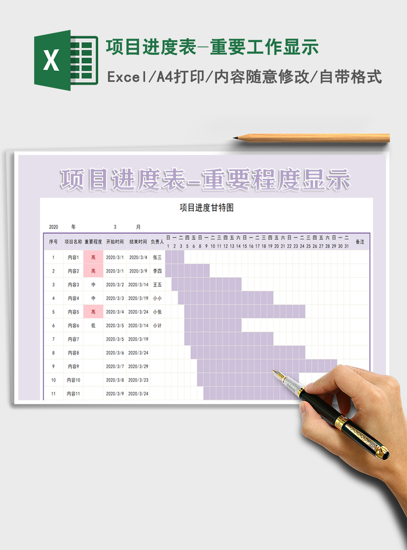 2021年项目进度表-重要工作显示 2021年项目进度表-重要工作显示