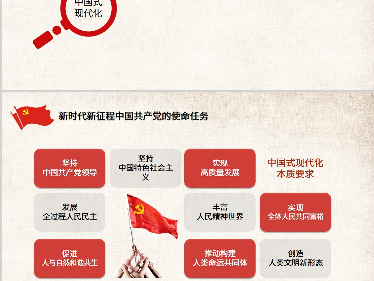 红色党建二十大精神PPT设计 红色党建二十大精神PPT设计