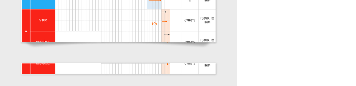 项目工程进度计划表甘特图格Excel模板