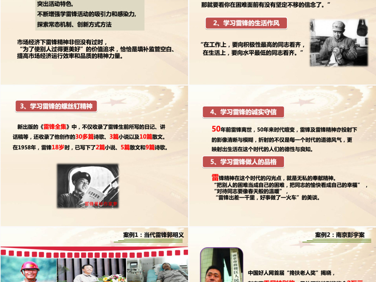 学习雷锋精神党课PPT课件