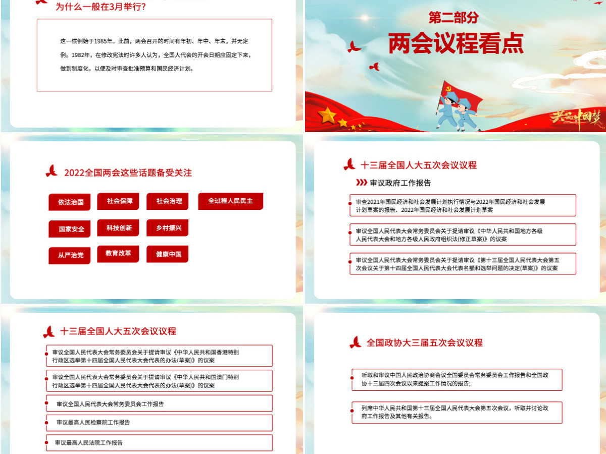 童心看两会红色卡通2022两会精神进校园中小学生两会知识帖主题班会课件PPT 童心看两会红色卡通2022两会精神进校园中小学生两会知识帖主题班会课件PPT