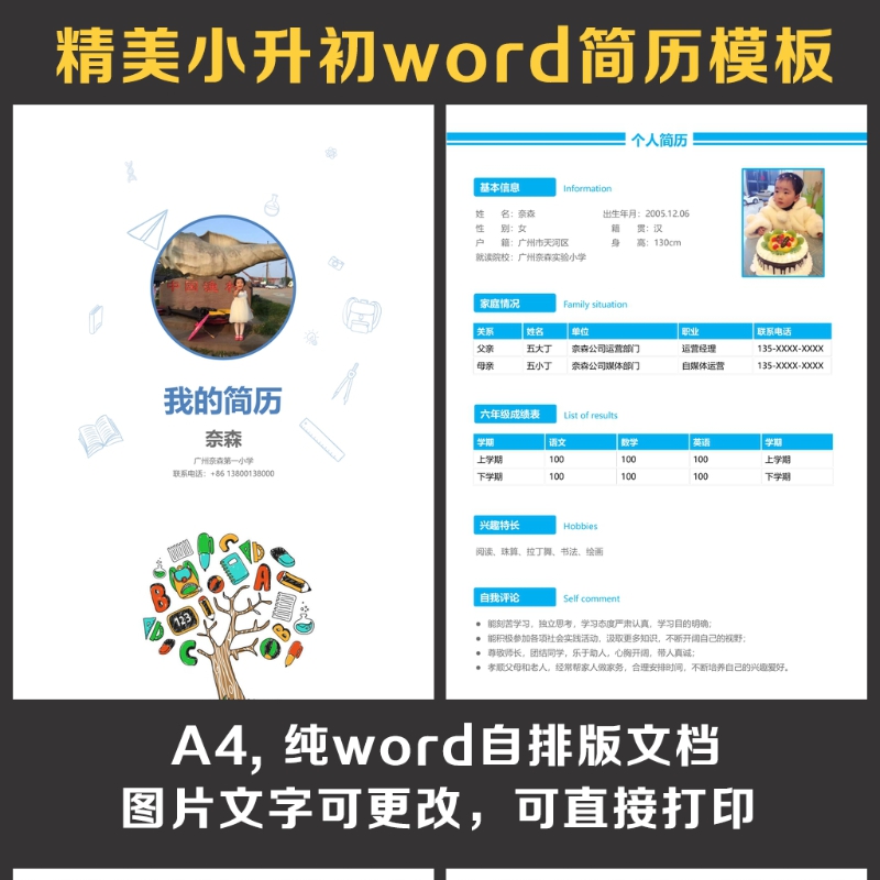 小升初简历