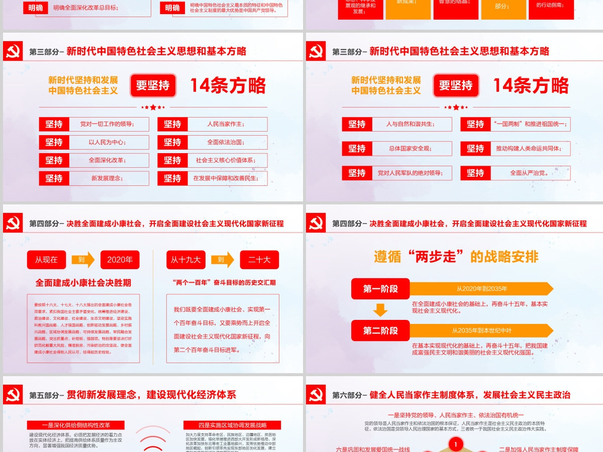 2019党的十九大精神PPT模板--含讲稿 2019党的十九大精神PPT模板--含讲稿