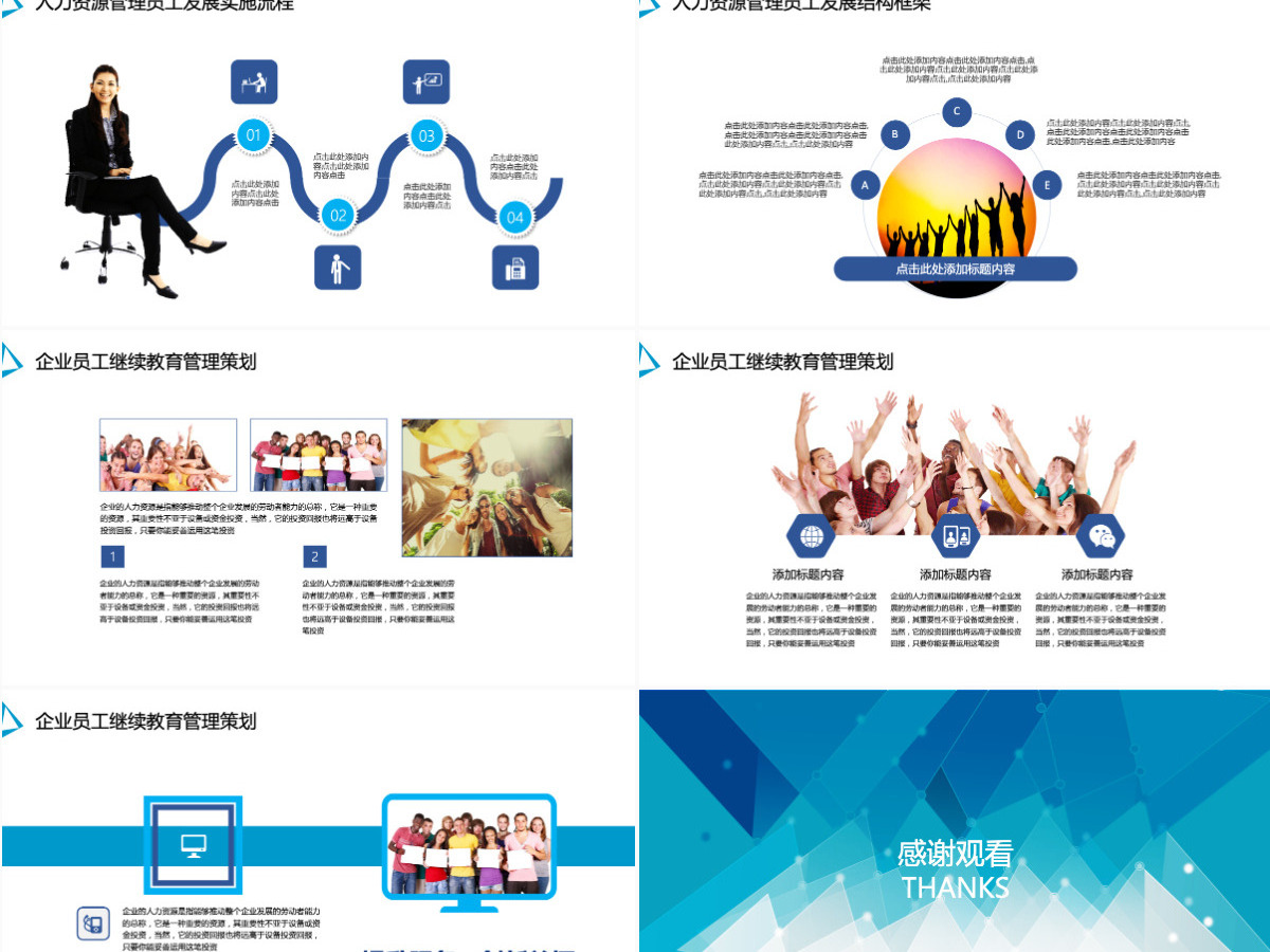 企业员工年度培训计划及发展规划PPT模板