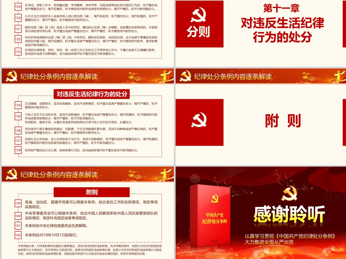 原创精讲新版中国共产党纪律处分条例党课PPT-版权可商用 原创精讲新版中国共产党纪律处分条例党课PPT-版权可商用