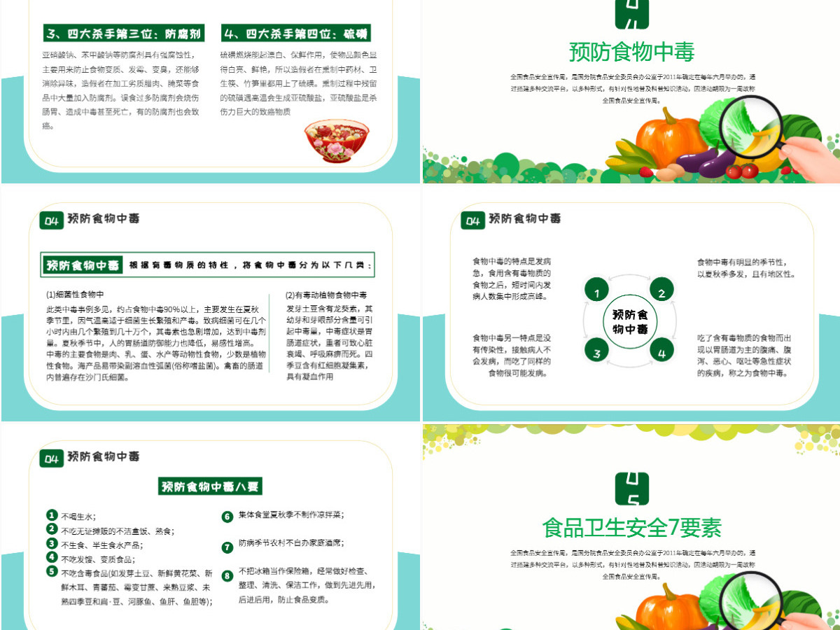 2022食品安全宣传周卡通风食品安全专题课件模板PPT 2022食品安全宣传周卡通风食品安全专题课件模板PPT