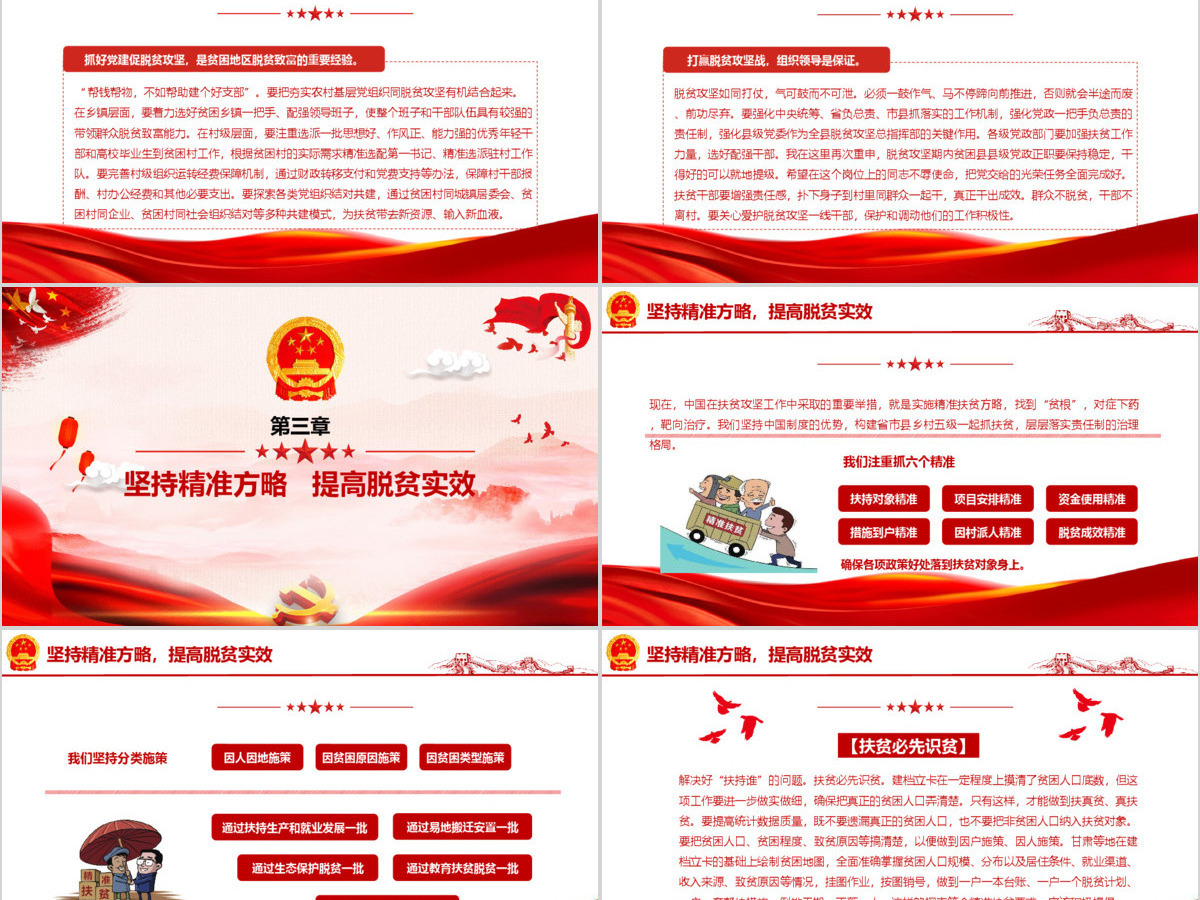 红色大气学习研究习近平总书记关于扶贫的重要论述党课ppt模板 红色大气学习研究习近平总书记关于扶贫的重要论述党课ppt模板