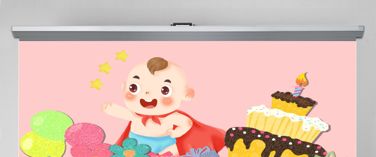 原创儿童生日相册PPT模板-版权可商用