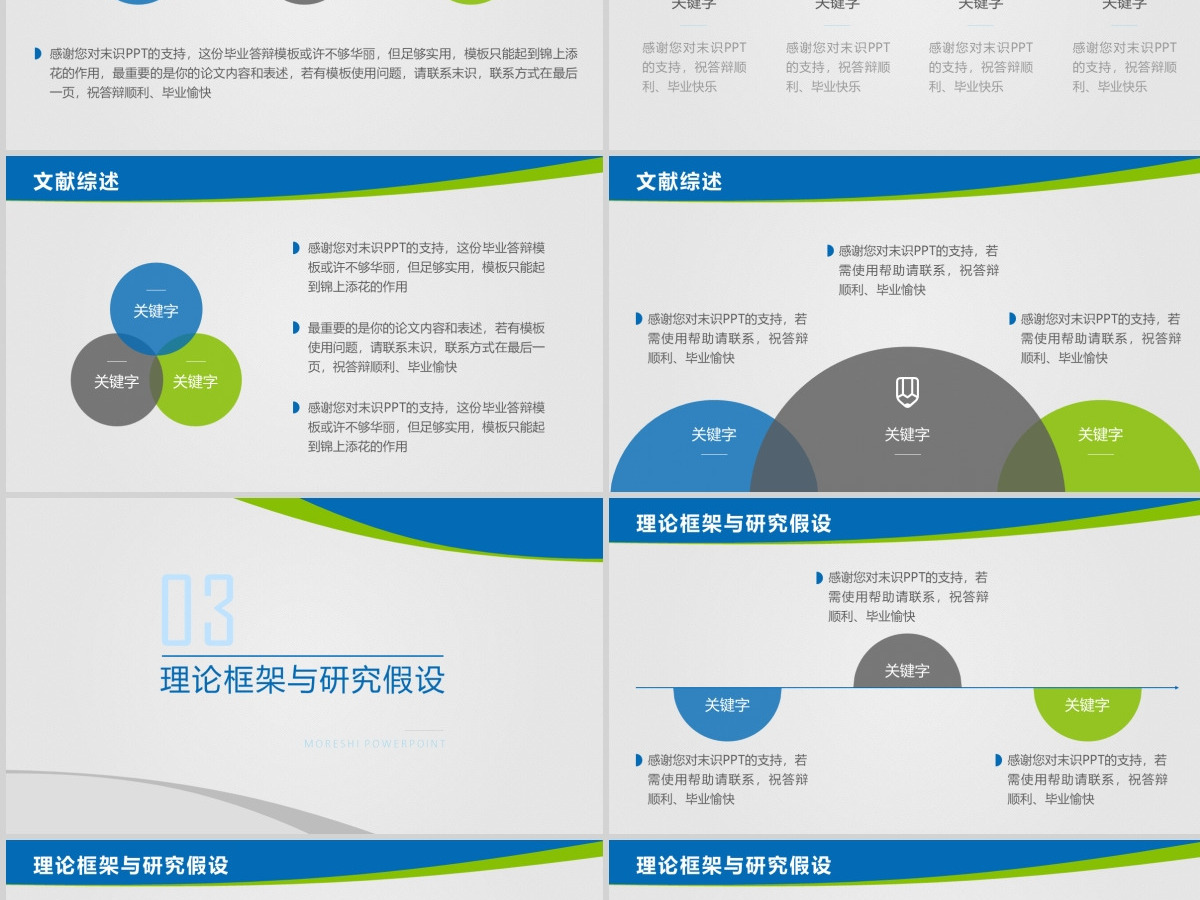 蓝色大气简约毕业论文博士演示模板PPT